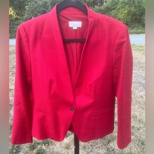 LOFT Red Textured Blazer